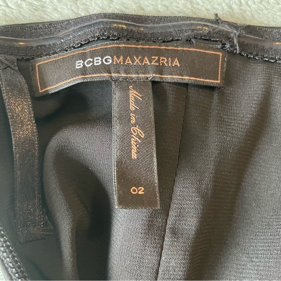 Bcbg MaxAzaria Black Strapless  Mini Cocktail Dress in size 02 - Picture 13 of 15